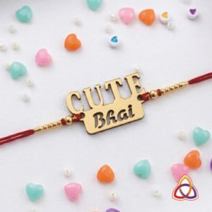 Personalized ‘CUTE Bhai’ Custom MDF Rakhi
