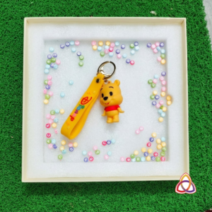 Disney Winnie the Pooh Figural Keychain with ‘POOH’ Wristlet in Gift Box