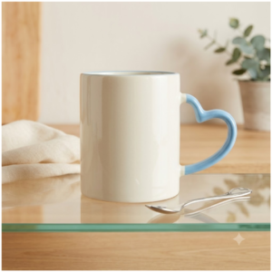 Serenity Heart-Handle Ceramic Mug