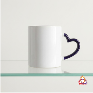 Amore Indigo Heart Handle Ceramic Mug