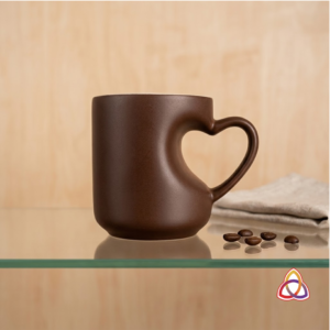 Cocoa Embrace Heart-Handle Mug