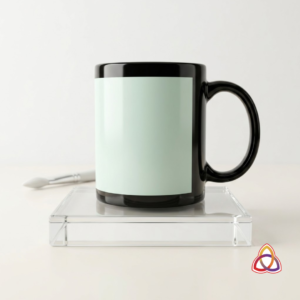 Aero Mint Panel Black Ceramic Photo Mug