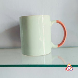 Coral Embrace Two-Tone Ceramic Mug
