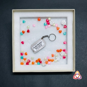 The Whimsical Gem-Dusted Acralic Keyring in a Keepsake Gift Box