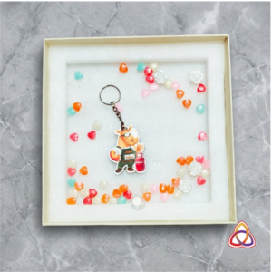 Custom Cow Chef & Gas Cylinder Collectible Keychain”