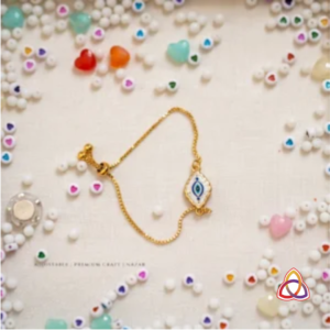 Gilded Nazar Amulet Adjustable Slider Bracelet