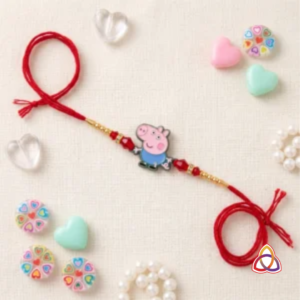 Playful Peppa Pig Enamel & Crystal Bead Kids’ Rakhi