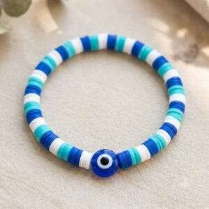 Blue Harmony Evil Eye Beaded Bracelet