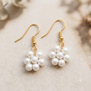 Luminous Pearl Blossom Drop Earrings